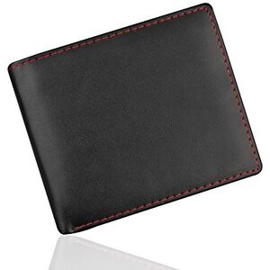 ZYUEER Portefeuille pour Homme Carte Didentité en Cuir Pas Cher, Porte Monnaie Noir Classique, Wallet Rangement pour PièCes, Carte De CréDit, Billets, CB (Noir) - Publicité