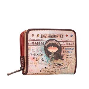 Anekke Portefeuille femme Protection RFID Petit portefeuille en similicuir pour femme avec fermeture à glissière Menire - Publicité