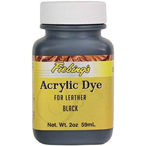 Fiebing's acrylic dye (teinture à l'acrilique pour cuir) (2oz/59mL, Black (noir)) - Publicité