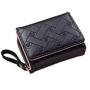 SVAASA Women's Wallets, Wallets for Women Kawaii Cute Wallet Luxury Designer Lady Wallet Pink Purse Womens Wallet Small Women Leather Wallet Coin Purse (Color : Black) - Publicité