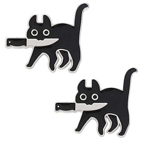 Baokuan Cartoon Black Cat Modeling -enmel Pin Badges Badges Broche Bijoux De Mode Drôle - Publicité