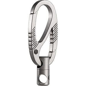 KeyUnity Clip porte-clés mousqueton en titane, organisateur de porte-clés EDC à dégagement rapide à double porte pour hommes et femmes () - Publicité