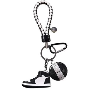 HOMEK Porte Clés de Chaussures de Sport, 3D Porte Clés Pendentif Chaussures de Basket-ball, Porte-clés Sneaker pour Voitures Sacs à Dos Maison Bureau, Amateurs de basketball Cadeaux -E - Publicité