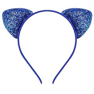 Smbcgdm Serre-tête pour fille Décoration de coiffure Avec oreilles de chat Bleu - Publicité