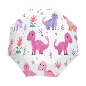 Mnsruu Parapluie compact Dinosaures avec ouverture et fermeture automatique Coupe-vent Anti-UV, Multicolore, Taille unique - Publicité