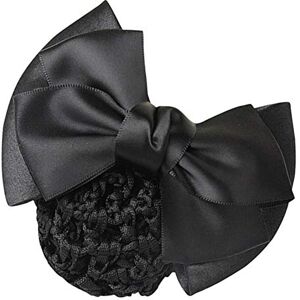 Livecitys Femmes Pro Bow Barrette Pince À Cheveux Couverture Bowknot Bun Snood Hairnet Hairnet Accessoire De Cheveux Pour Le Travail Noir - Publicité