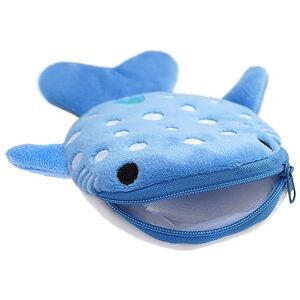 Gehanico Porte-Monnaie Mignon en Forme De Requin en Peluche Portefeuille Enfant Requin Portefeuille à Glissière en Forme De Baleine Parfait pour Changer Les Clés Et Les écouteurs (Bleu) - Publicité