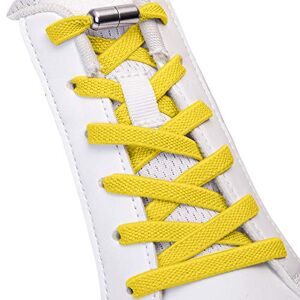 SULPO Lacets chaussures avec fermeture rapide en métal Lacet elastique adulte et enfant Lacets elastique plats sans noeuds pour les baskets, converse, sneakers No Tie Lacets silicone - Publicité