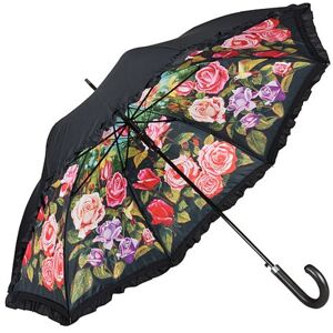 VON LILIENFELD® Parapluie Fleur Roseraie Canne Grand Robuste Ouverture Automatique Double Épaisseur - Publicité