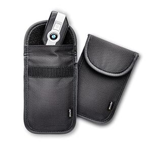 Etui Anti RFID Clé Voiture Signal Blocage Faraday Pochette Sac, Lot de 2  Pochettes Blocage Signal