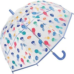 Benetton Parapluie clochette pour enfant Transparent Jellyfish, Transparent/multicolore, 72 cm - Publicité
