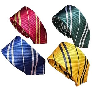 Seaehey Gryffondor Cravate Serpentard Costume Poufsouffle Tie Official Striped Tie Necktie Multicolore Wizard School Wizard Cloak Robe Accessoire Halloween Carnaval Noël Cadeaux, Tous les modèles., - Publicité