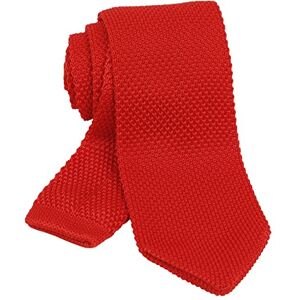 Alizeal Cravates tricotées décontractées multicolores vintage pour homme, 118-Rouge, taille unique - Publicité