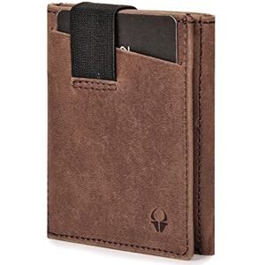 DONBOLSO Porte Carte Air, Portefeuille pour Hommes avec Poche AirTag  d'Apple, Mince Portefeuille Airtag de Crédit en Cuir Véritable, Airtag  Wallet sans Poche à Monnaie