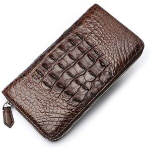 GHQYP Rétro Portefeuille 100% Cuir véritable, Portefeuille Long de Grande capacité en Alligator pour Hommes de Luxe, Porte-Monnaie Vintage en Cuir de crédit Noir pour Homme - Publicité