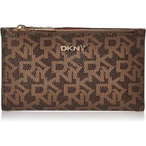 DKNY Bryant Bifold Card Holder, Porte-Carte enveloppe pour Accessoire de Voyage aux Femmes, Mocha/Caramel, S - Publicité