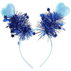 Larfraecy Bandeaux de cheveux en mousse en forme de coeur pour la Saint-Valentin 1PCS Cerceau en forme de coeur d'amour pour les fêtes de fin d'année Costume Photo Prop (Bleu) - Publicité