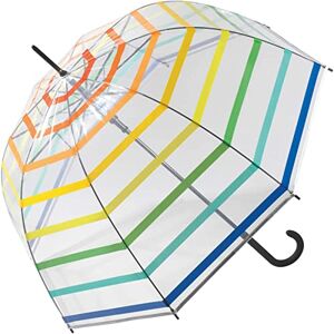 Benetton Parapluie cloche automatique transparent Dip Dye, Transparent/multicolore, 105 cm - Publicité