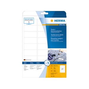 Herma Etiquettes badges SPECIAL, 88,9 x 33,8 mm, blanc - Lot de 2