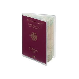 Durable Pochette double pour passeport, format: 189 x 129 mm - Lot de 20 Transparent / noir