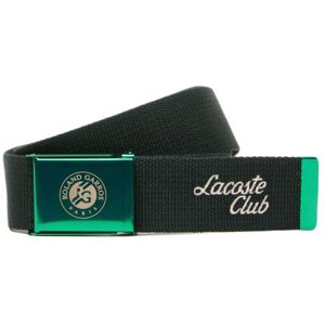 Lacoste Roland Garros Edition Contrast Branding Belt - sinople blanc vert 90cm unisex - Publicité