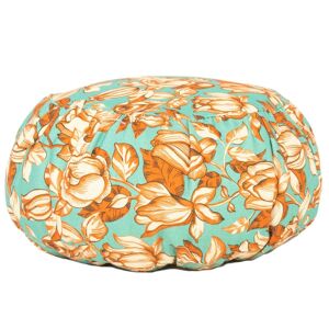 Vent de Bohème Coussin de méditation en coton imprimé fleuri orange