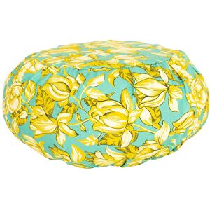 Vent de Bohème Coussin de méditation en coton imprimé fleuri turquoise