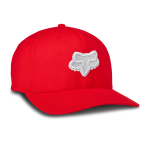 FOX Casquette FOX Transposition Flexfit Gris Clair-Rouge -