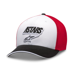 Alpinestars Casquette Alpinestars Race Angle Mesh Blanc-Noir-Rouge -