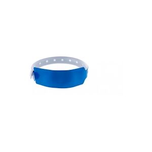 Bracelet événementiel vinyle Extra-large - Brillant - Bleu (lot de 100)