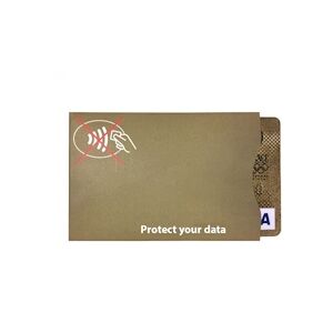 Protège-carte souple anti RFID - Or - Anglais (lot de 100)