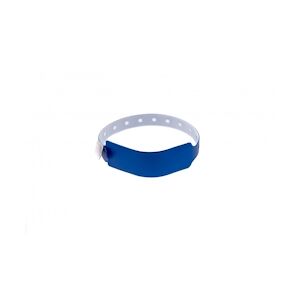 Bracelet événementiel vinyle Extra-large - Métal - Bleu roi (lot de 100)