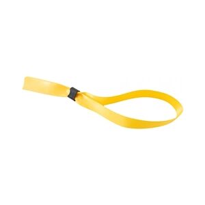 Bracelet tissu satin 15 mm avec boucle de fermeture - jaune (lot de 100)