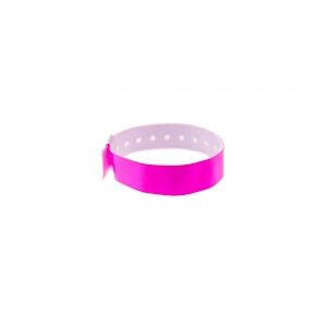 Bracelet événementiel vinyle Type L - Brillant - Rose (lot de 100)