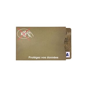 Protège-carte souple anti RFID - Or - Français (lot de 100)