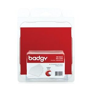 Carte fine PVC - Blanc - idéal pour Badgy (lot de 100)