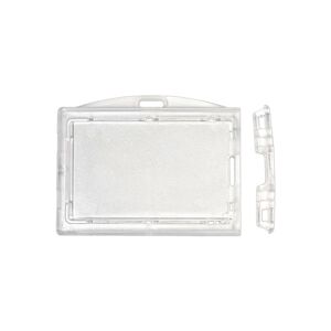 Porte-badge ouverture par clé pour 2 cartes - Horizontal ou Vertical (lot de 100)