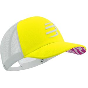 Casquette Trucker Compressport Jaune Blanc - Publicité