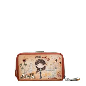 Portefeuille Peace and Love Anekke Beige multi