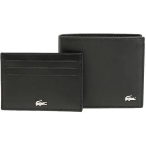 Lacoste Coffret portefeuille + porte cartes cuir FG Lacoste Noir