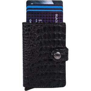 Secrid Porte-cartes en aluminium et cuir Miniwallet Noir