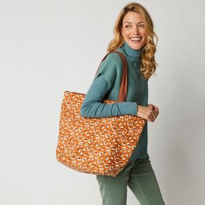 Blancheporte Sac Week-end En Coton Imprimé Savana - Femme Marron TU