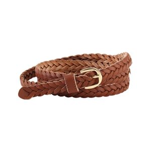 Blancheporte Ceinture Tressee Cuir - Femme Marron 48/50/52