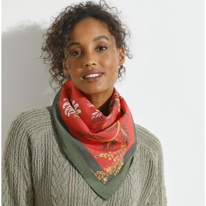 Blancheporte Foulard Confectionne En France Imprime? Ve?ge?tal 100 X 100 Cm - Coton - Femme Orange TU