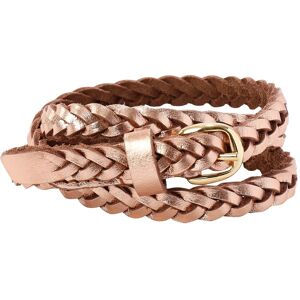 Blancheporte Ceinture Tressee Cuir - Femme Rose 42/44/46