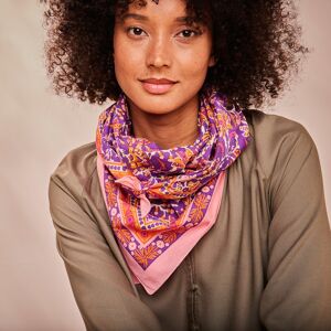 Blancheporte Foulard Imprimé Floral 90x90 Cm - Femme Violet TU