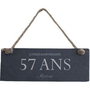 Cadeaux.com Plaque de porte en ardoise femme 57 ans