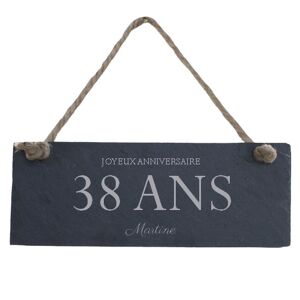 Cadeaux.com Plaque de porte en ardoise femme 38 ans