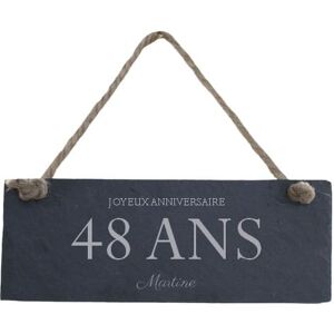 Cadeaux.com Plaque de porte en ardoise femme 48 ans