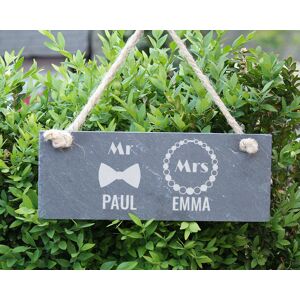 Cadeaux.com Plaque de porte personnalisée - Mr & Mrs